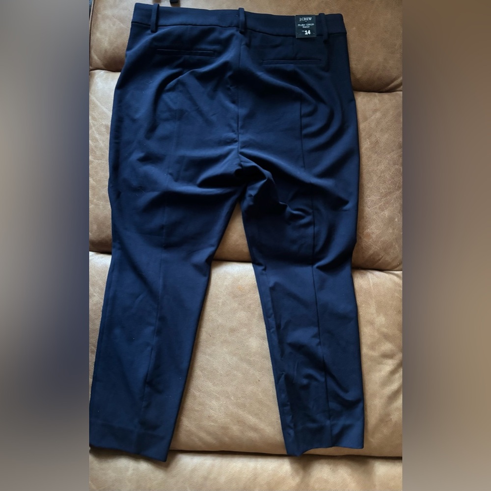 J. Crew Factory Navy Ruby Crop Pant, Size 14-NWT! - Picture 4 of 8